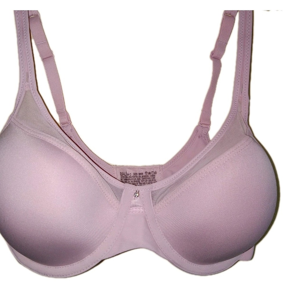 3 for $25 - 34C Bali One Smooth U Ultra Light Illusion Neckline Bra Light Pink